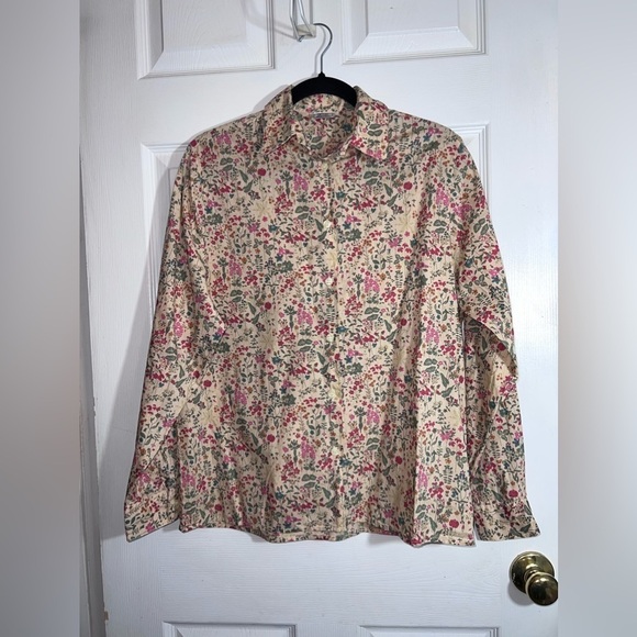 OXFORD SHIRT CO. Womens 100% Cotton Floral Liberty Long SleeveShirt Sz 10 - Picture 4 of 12